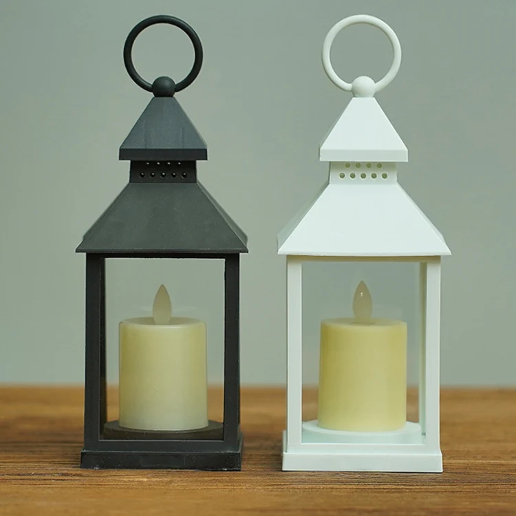 Retro LED Electronic Candle Wind Light Horse Light Party Home Decoration Ambient Lights, Style: Single Layer (Black) - Image 3