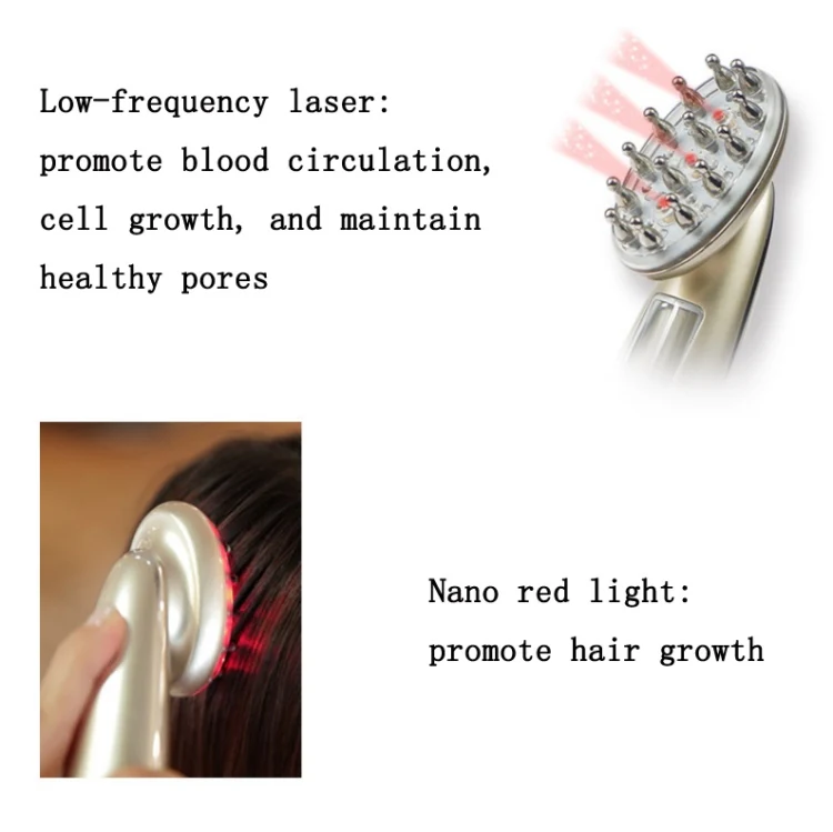 RF Hair Growth Comb Scalp Oil Control & Anti-Hair Loss Massager English Manual(White) - Image 7