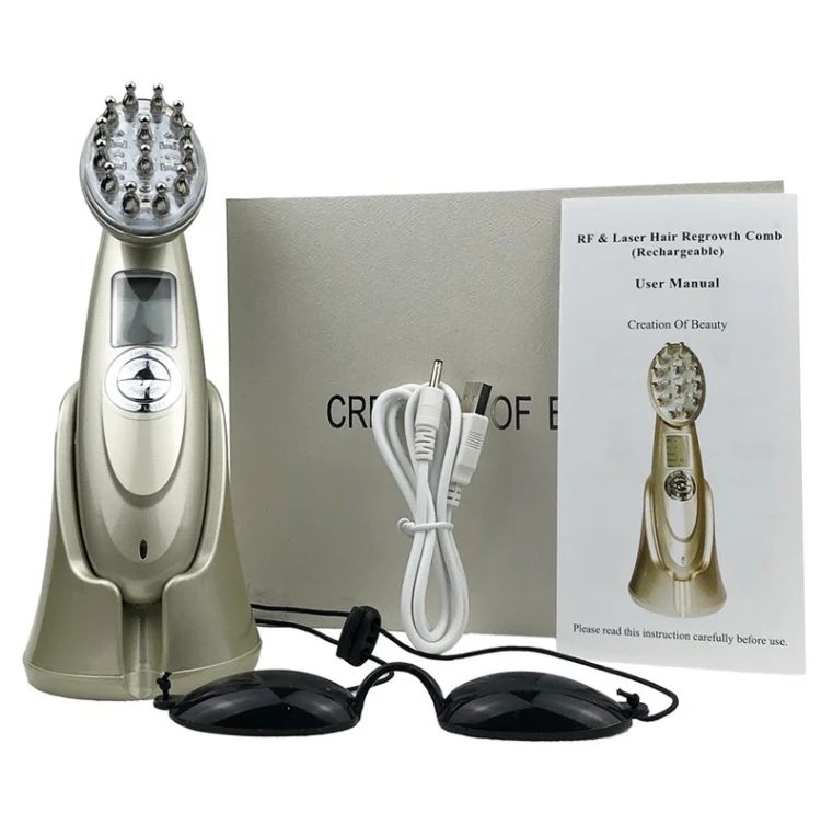 RF Hair Growth Comb Scalp Oil Control & Anti-Hair Loss Massager English Manual(White) - Image 8
