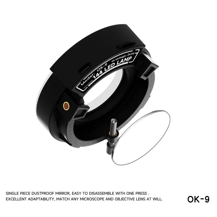 RF4 OK-9 Adjustable 144pcs LED Ring Light for Binocular / Trinocular Stereo Microscope(Black) - Image 3