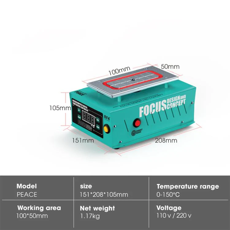 RF4 PEACE 7-inch Phone LCD Touch Screen Separator Machine Build-in Vacuum Pump, Plug:EU Plug - Image 10