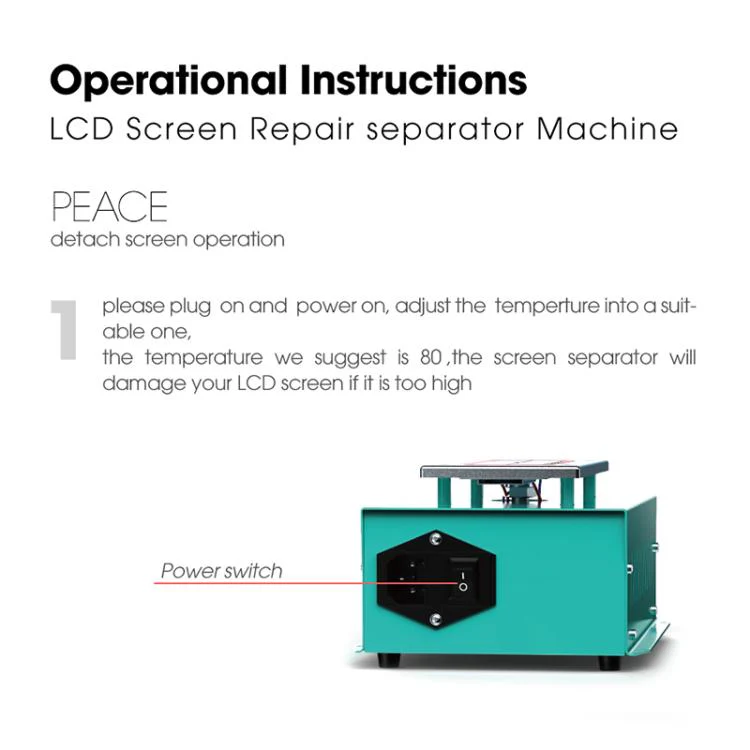 RF4 PEACE 7-inch Phone LCD Touch Screen Separator Machine Build-in Vacuum Pump, Plug:US Plug - Image 6