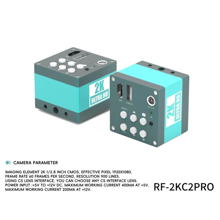 RF4 RF-2KC2PRO 2K Ultra HD Adjustable Camera for Trinocular Stereo Microscope(Blue) - Image 4