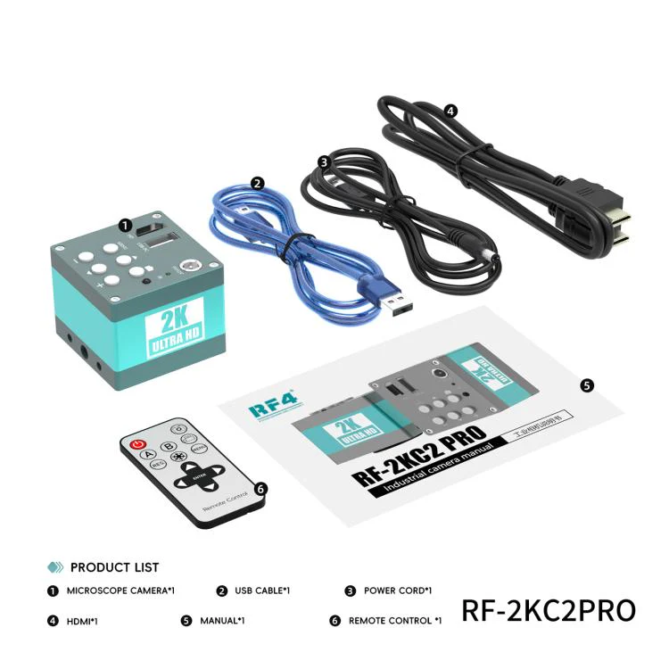 RF4 RF-2KC2PRO 2K Ultra HD Adjustable Camera for Trinocular Stereo Microscope(Blue) - Image 5