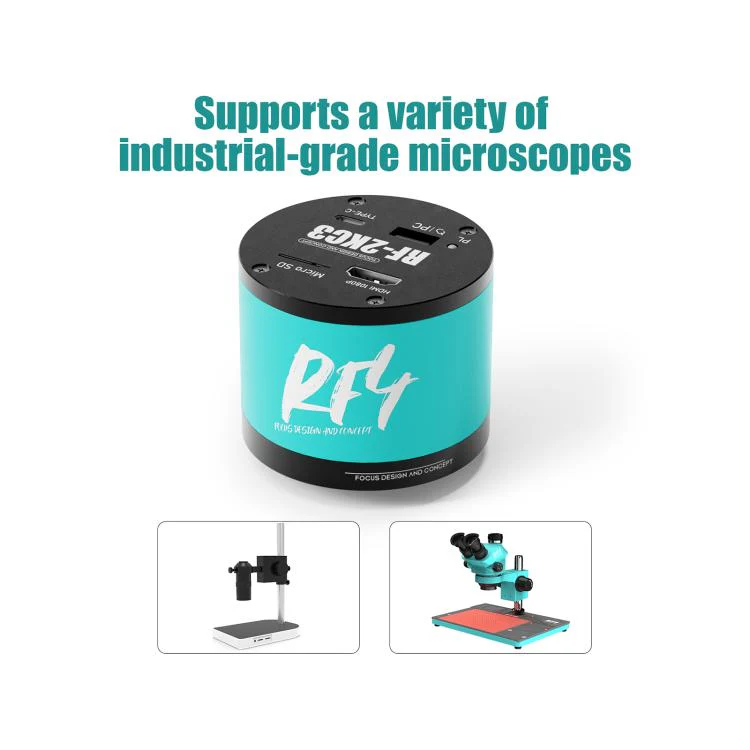 RF4 RF-2KC3 2K HD High-Resolution Adjustable Camera for Trinocular Stereo Microscope(Blue) - Image 6