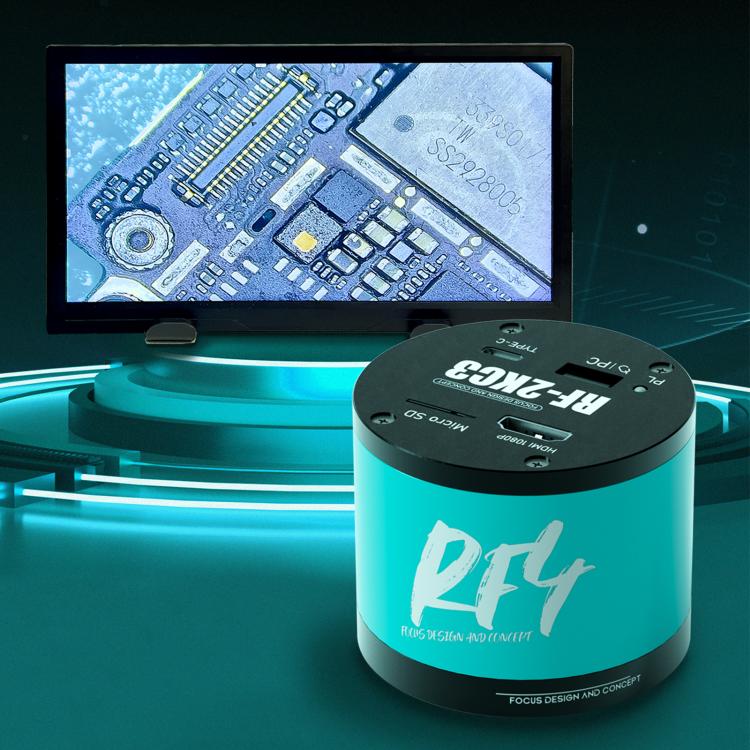 RF4 RF-2KC3 2K HD High-Resolution Adjustable Camera for Trinocular Stereo Microscope(Blue) - Image 8