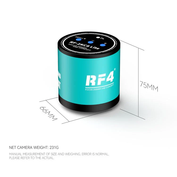RF4 RF-2KC8 Lite 1080P HD High-Resolution Adjustable Camera for Trinocular Stereo Microscope(Blue) - Image 3