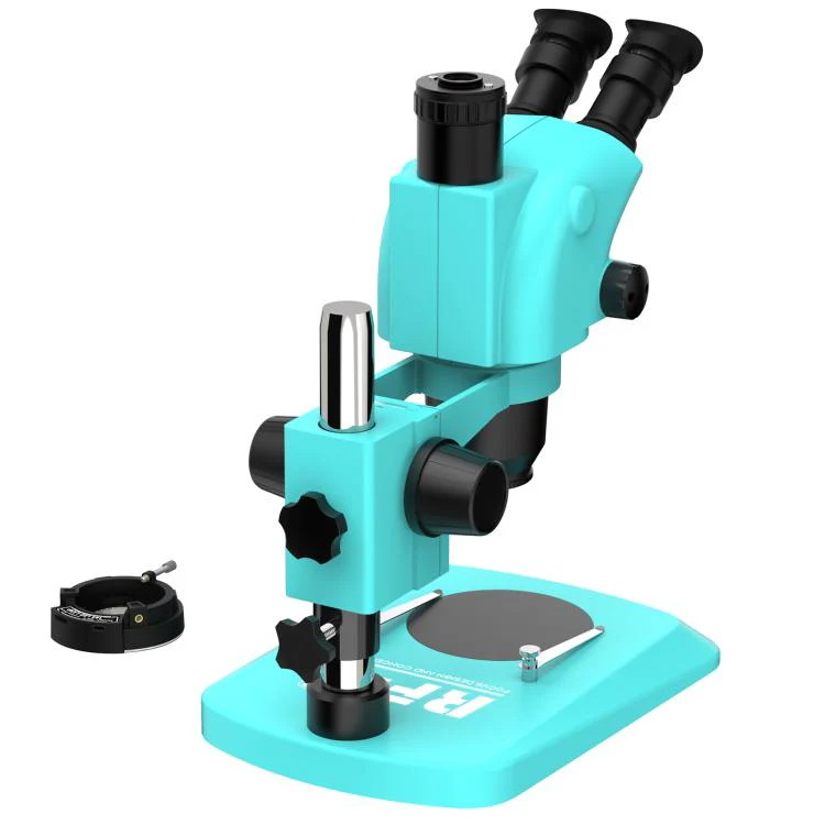 RF4 RF-6565TV 6.5-65X Synchronous Zoom Trinocular Stereo Microscope(Blue) - Image 5