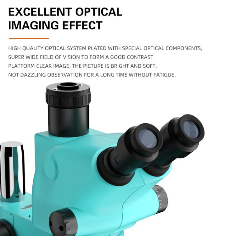 RF4 RF-6565TV 6.5-65X Synchronous Zoom Trinocular Stereo Microscope(Blue) - Image 7