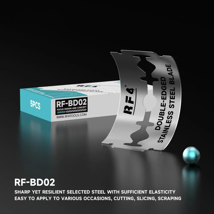 RF4 RF-BD02 100pcs Stainless Steel Double-Sided Blades for Screen / Frame / Glue Removal - Image 6