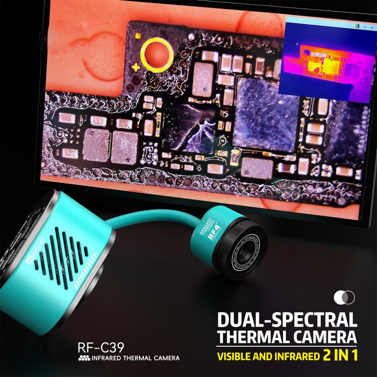 RF4 RF-C39 2 in 1 4K Visible and Infrared Dual-Spectral Thermal Camera for PCB Fault Detector(Blue) - Image 6