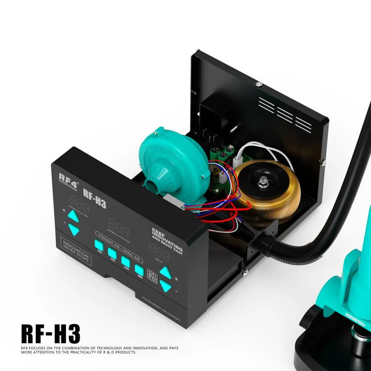 RF4 RF-H3 1200W 4 Memory Channels Hot Air Gun Digital Display Intelligent BGA Rework Station(US Plug) - Image 4