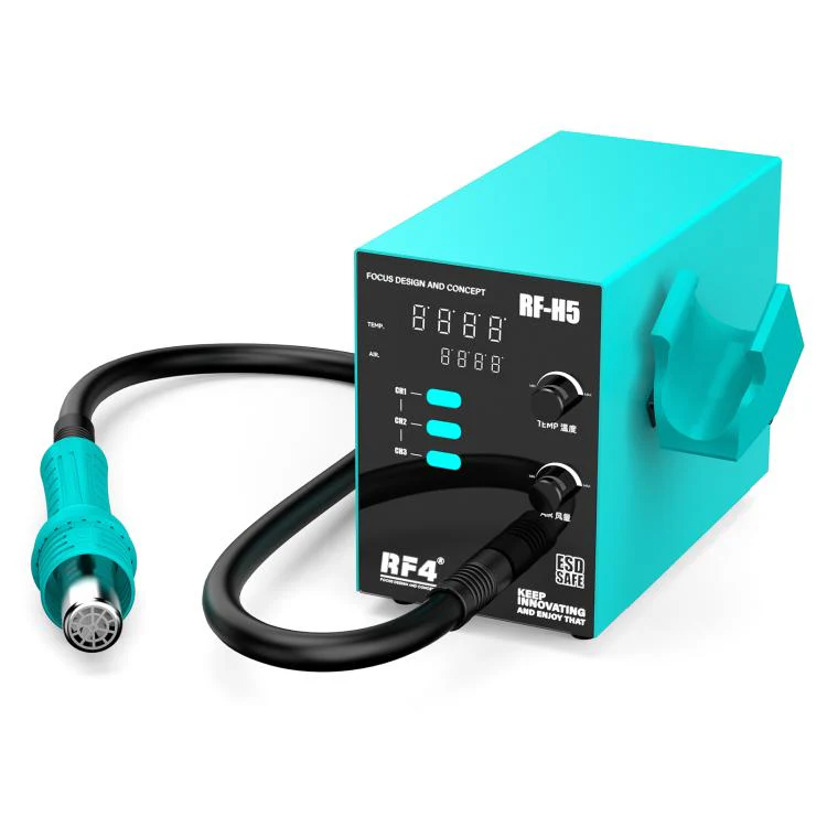RF4 RF-H5 800W 3 Memory Channels Hot Air Gun Digital Display Intelligent BGA Rework Station(US Plug)