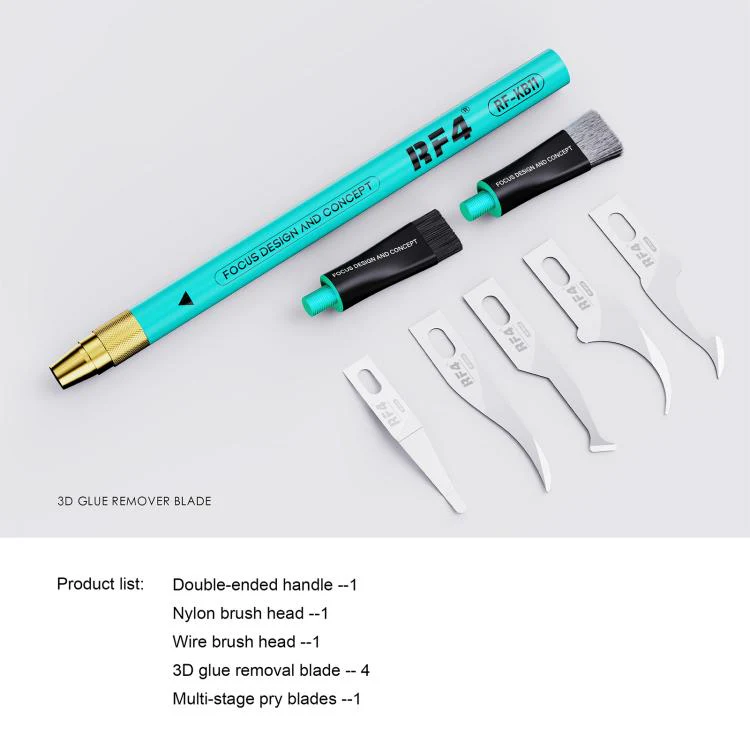 RF4 RF-KB11 3D Tin Scraping Blade and Anti-Static Glue Removal Brush Set - Image 2