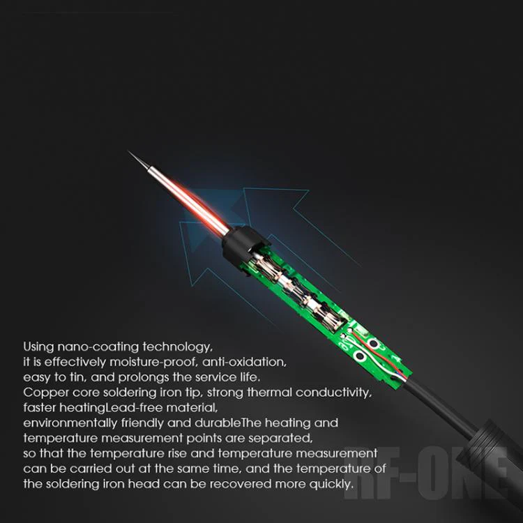 RF4 RF-ONE Intelligent Temperature Control Anti-static LED Digital Display Soldering Station(US Plug) - Image 12