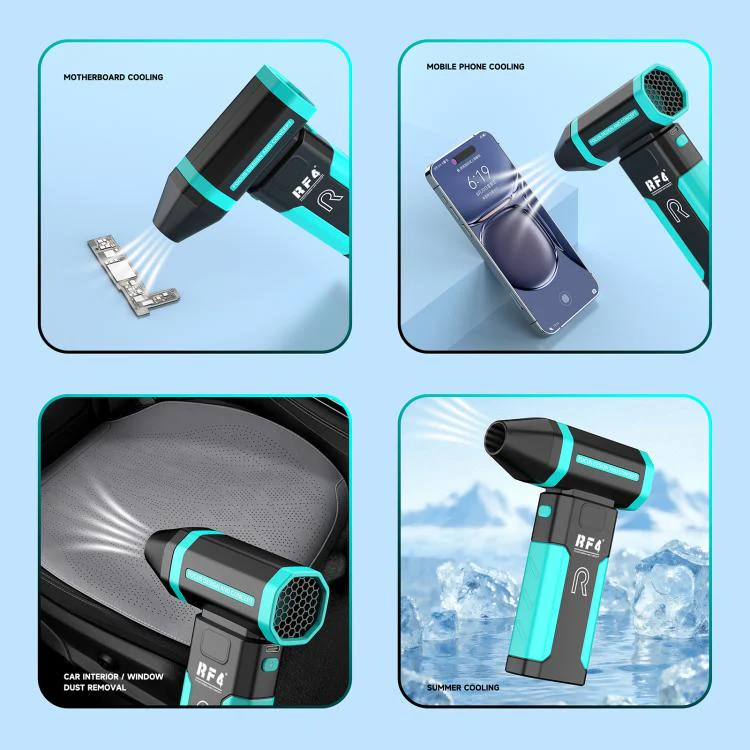 RF4 RF-P6 Portable Rechargeable Mini Powerful Dust Removal Fan with Night Light - Image 10