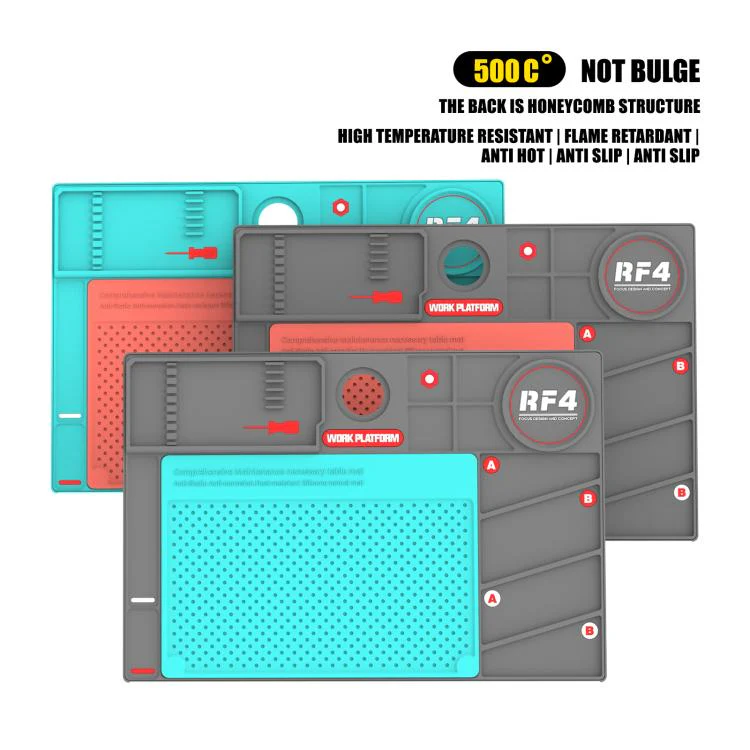 RF4 RF-PO2 High Temperature Anti-Slip Repair Silicone Pad(Grey + Green) - Image 3