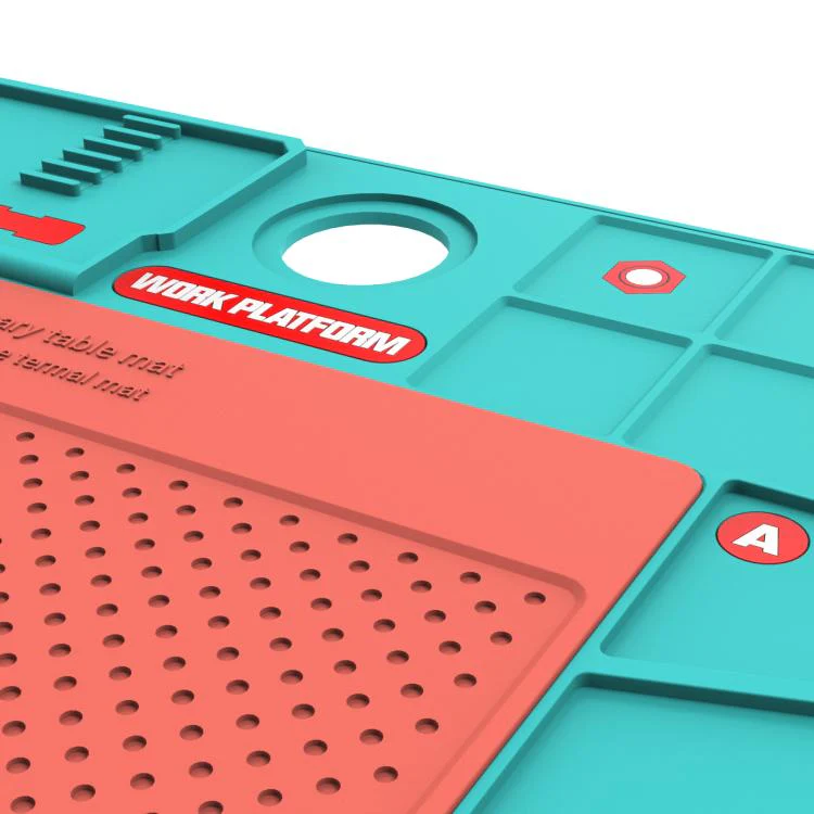 RF4 RF-PO2 High Temperature Anti-Slip Repair Silicone Pad(Grey + Green) - Image 7
