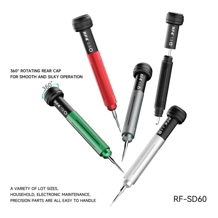 RF4 RF-SD60 5-in-1 Screwdriver & Back Glass Breaking Pen for Mobile Phone Repair - Image 2