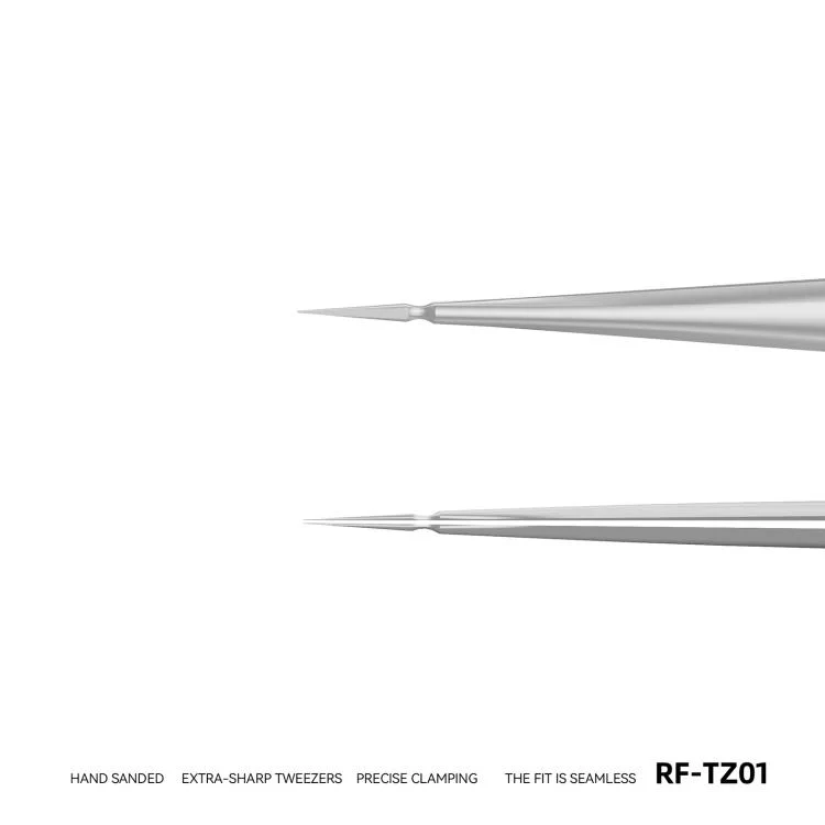 RF4 RF-TZ01 Extra-Sharp High-Precision Stainless Steel Tweezers - Image 3