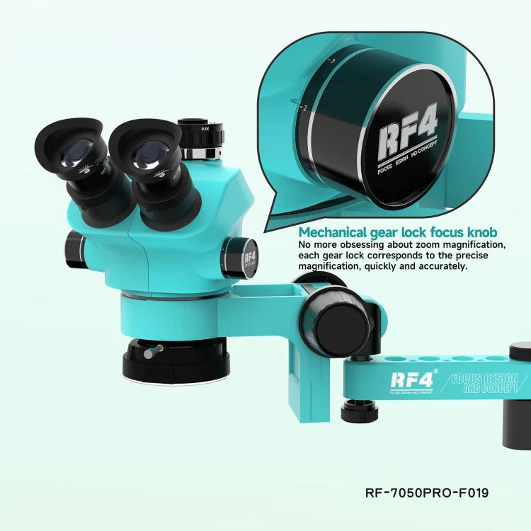 RF4 RF7050PRO-FO19 360 Degree Adjustable Universal Telescopic Rotating Lifting Microscope with Silicone Pad - Image 7
