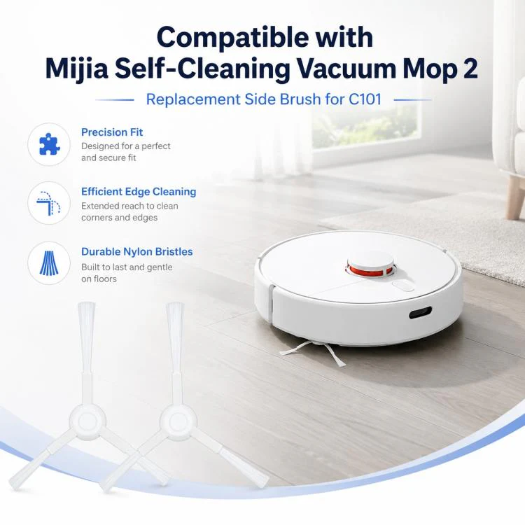 Robot Vacuum Cleaner Replacement Accessories for Xiaomi Mijia Robot Vacuum Mop 2, Specification:Dual Side Brush - Image 3