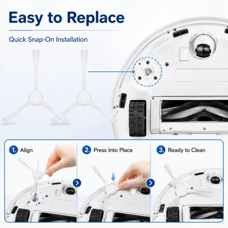 Robot Vacuum Cleaner Replacement Accessories for Xiaomi Mijia Robot Vacuum Mop 2, Specification:Dual Side Brush - Image 5