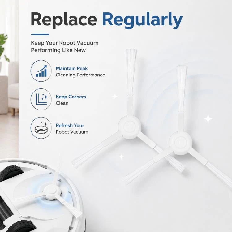 Robot Vacuum Cleaner Replacement Accessories for Xiaomi Mijia Robot Vacuum Mop 2, Specification:Dual Side Brush - Image 8