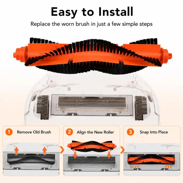 Robot Vacuum Cleaner Replacement Accessories for Xiaomi Mijia Robot Vacuum Mop 2, Specification:Main Brush - Image 6