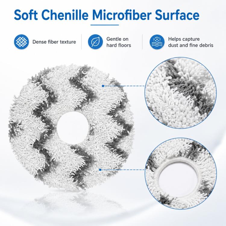 Robot Vacuum Cleaner Replacement Accessories for Xiaomi Mijia Robot Vacuum Mop 2, Specification:Striped Mop Pad - Image 3