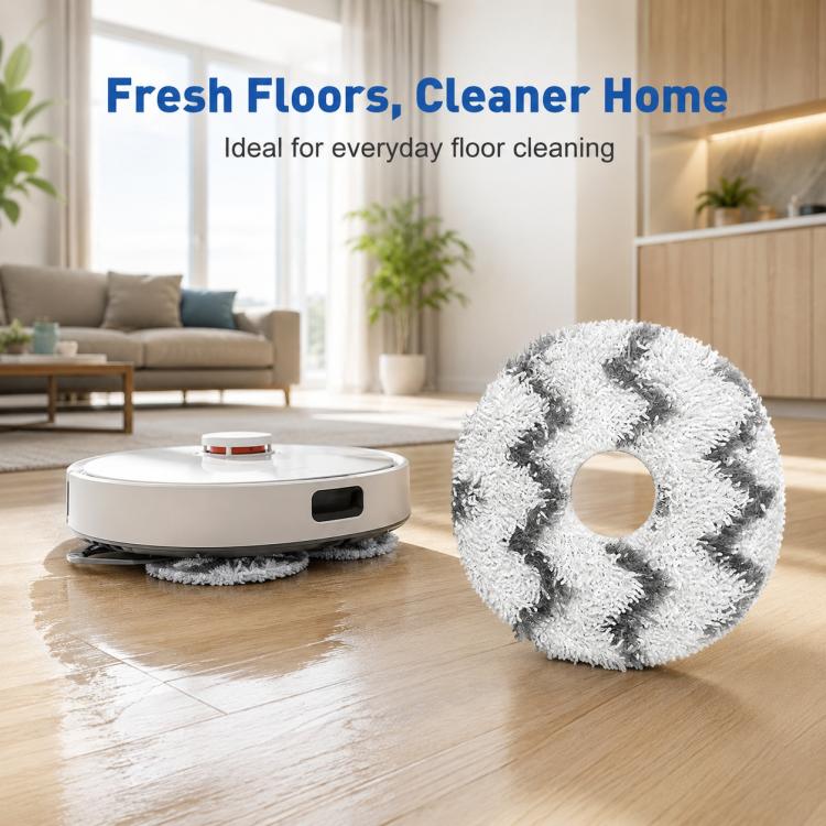 Robot Vacuum Cleaner Replacement Accessories for Xiaomi Mijia Robot Vacuum Mop 2, Specification:Striped Mop Pad - Image 8