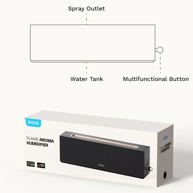 ROCK RAM0036 Large Mist Volume Flame Aromatherapy Humidifier - Image 10