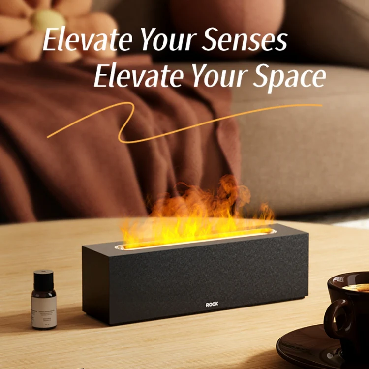 ROCK RAM0036 Large Mist Volume Flame Aromatherapy Humidifier - Image 3