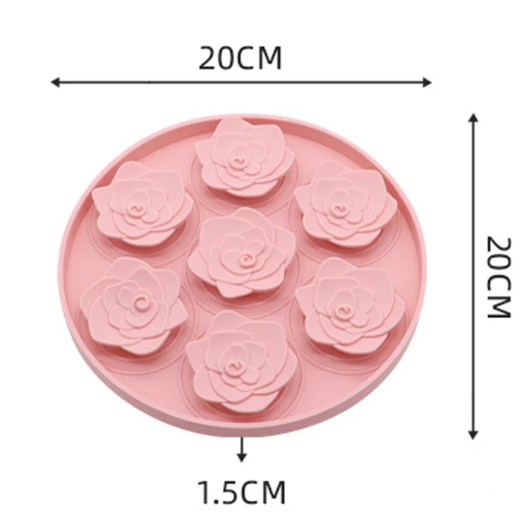 Rose Shaped Pet Lick Pads Dogs Silicone Slow Eating Mat(Purple) - Image 3