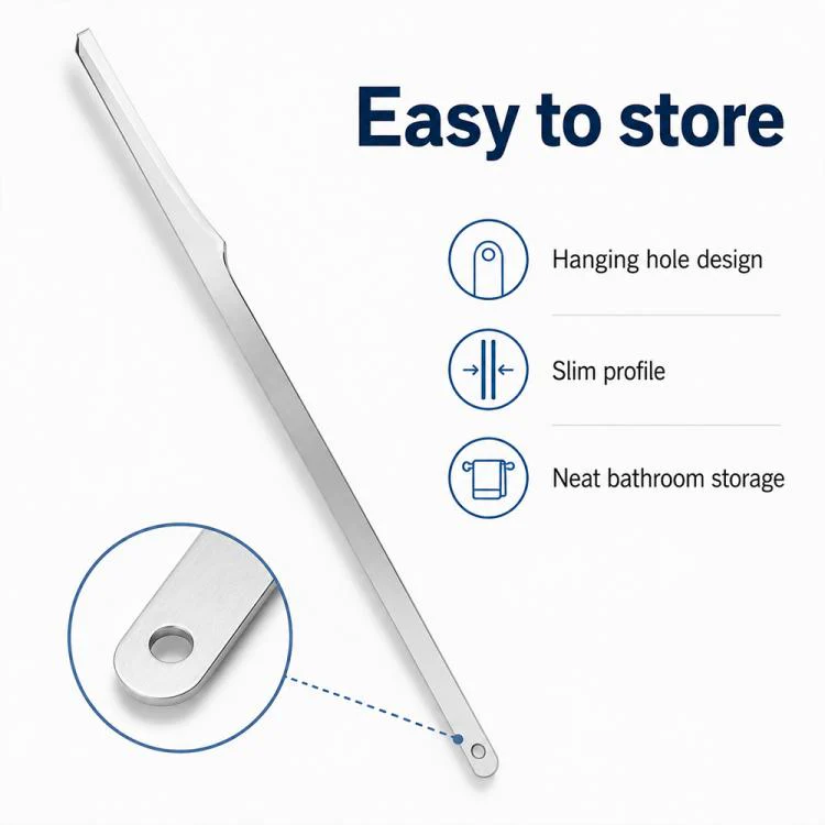 Round Hole Style Stainless Steel Heel Callus Foot Scraper Foot Care Tool(Silver) - Image 4