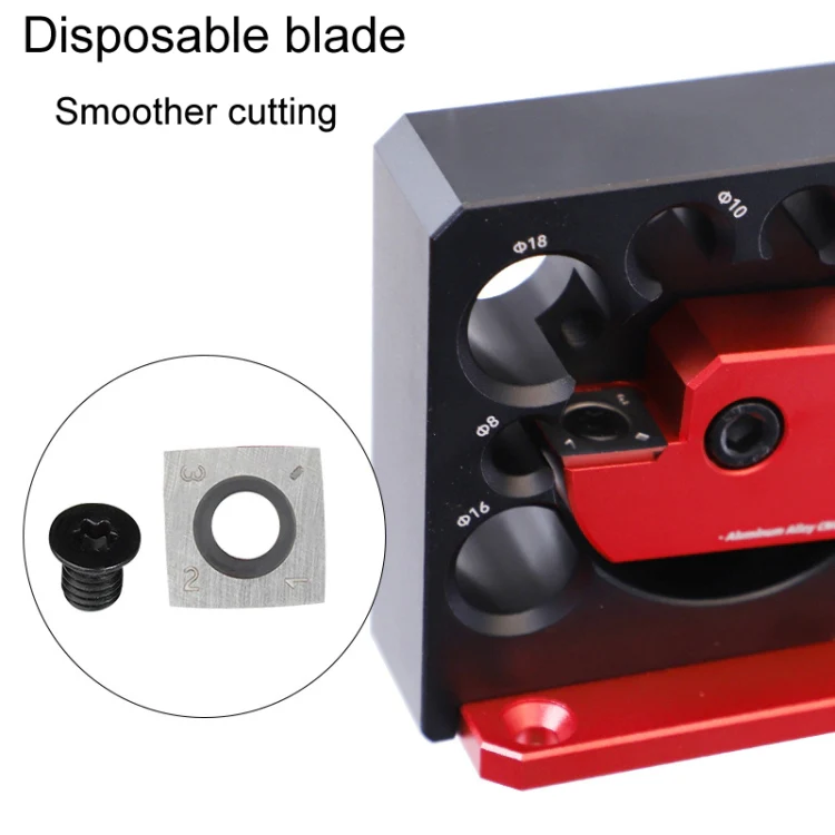 RUITOOL 8pcs / Set Adjustable 8-Hole Drill Rounders Woodworking DIY Tools, Color: Red And Black - Image 5
