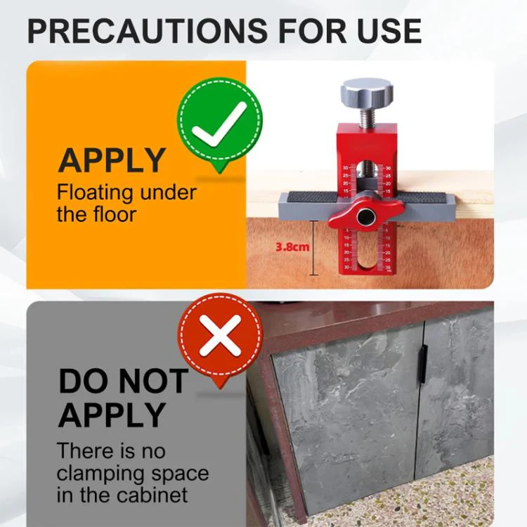 RUITOOL Cabinet Door Installation Locator Aids Adjustable Rebounder Punched Mounting Jig Leveling Device, Spec: Without Drill - Image 15