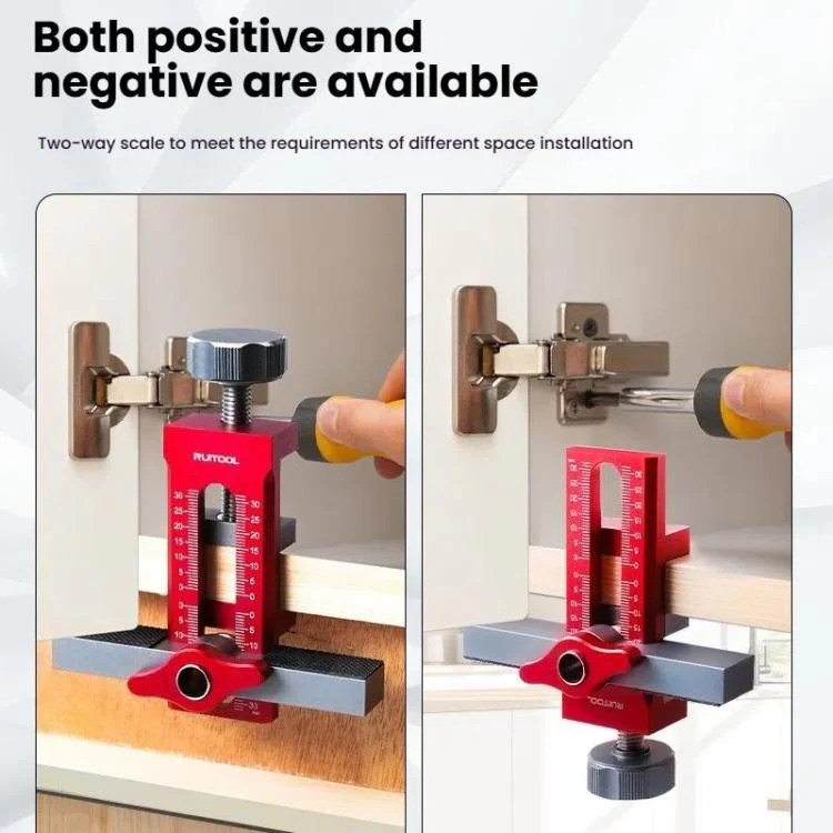 RUITOOL Cabinet Door Installation Locator Aids Adjustable Rebounder Punched Mounting Jig Leveling Device, Spec: Without Drill - Image 8