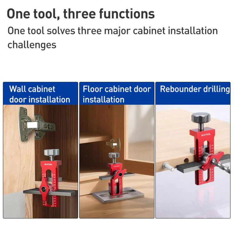 RUITOOL Multifunctional Cabinet Door Installation Locator Aid with Base, Specification:Without Drill - Image 3