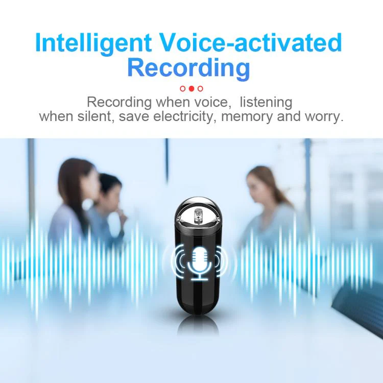 S1 Keychain Mini Voice Recorder, Memory:16GB(Black) - Image 5