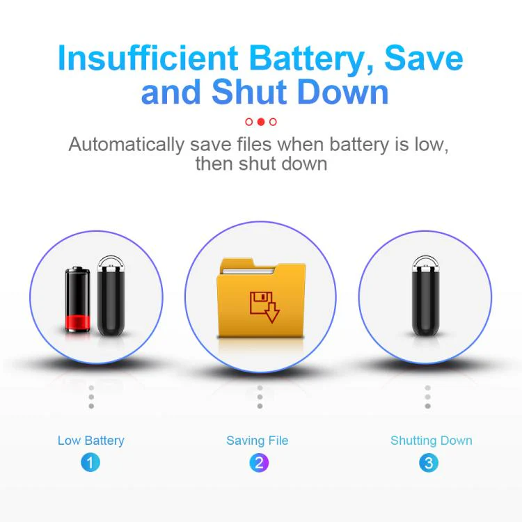 S1 Keychain Mini Voice Recorder, Memory:4GB(Black) - Image 7
