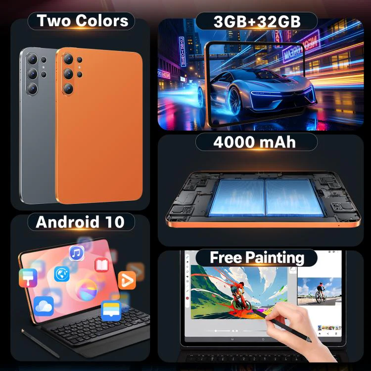 S26 Ultra 10.1 inch WiFi Tablet PC, 3GB+32GB, Android 10 MTK6750 Octa Core, AU Plug (Grey) - Image 3