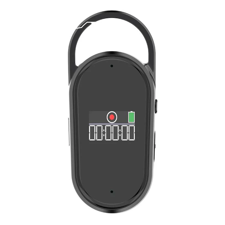 S29A 0.42-inch TFT Display Portable Keychain AI Voice Recorder Support AIREC-APP, Memory:16GB(Black) - Image 2
