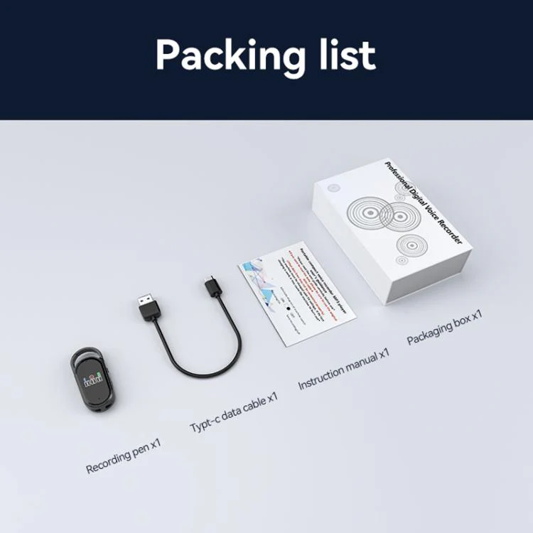 S29A 0.42-inch TFT Display Portable Keychain AI Voice Recorder Support AIREC-APP, Memory:256GB(Black) - Image 11
