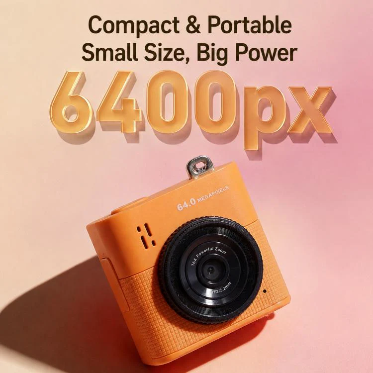 S5 6400PX 1.4 inch LCD HD Digital Mini Thumb Pocket Camera(Orange) - Image 5