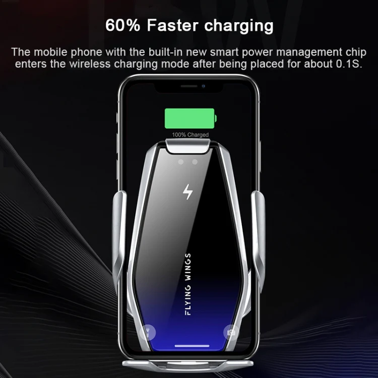 S7 15W QI 360 Degree Rotatable Infrared Induction Car Air Outlet Wireless Charging Mobile Phone Holder for 4.0-6.5 inch Mobile Phones(Silver) - Image 8