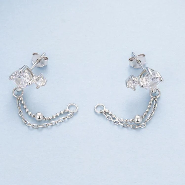S925 Silver Needle Meteor Stacked Earrings(YIE341) - Image 4
