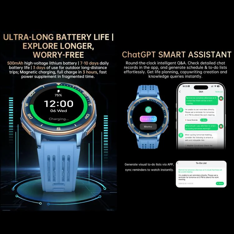 S99 1.43 inch GPS Sports Smart Watch, Support Bluetooth Call / Heart Rate / Blood Oxygen / Sleep Monitoring(Green) - Image 16