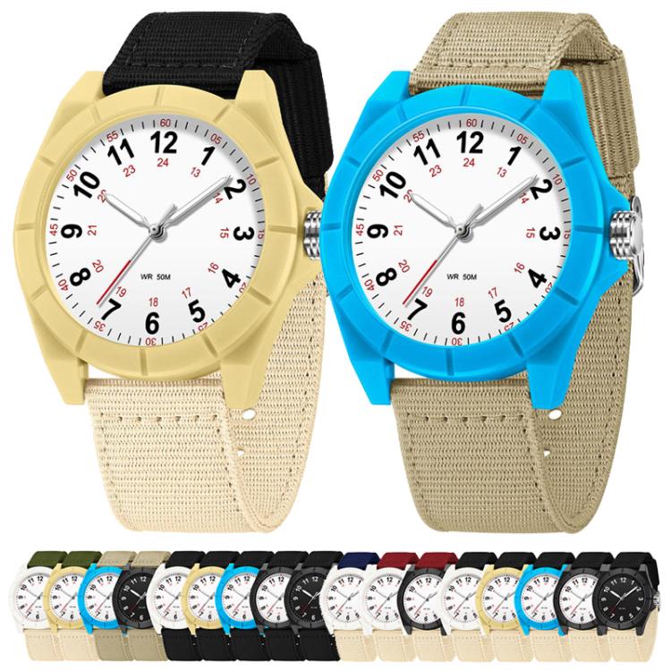 SANDA 6232 Simple 5ATM Waterproof Luminous Watch with Nylon Strap(All Black) - Image 2