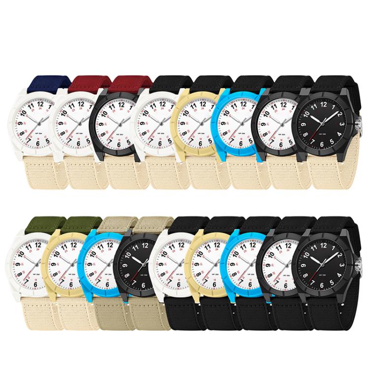 SANDA 6232 Simple 5ATM Waterproof Luminous Watch with Nylon Strap(White Black) - Image 3